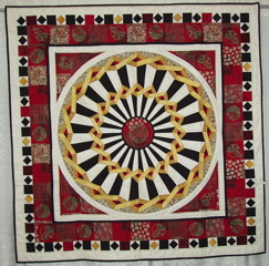    Ribbon Winner 20 C 09 Nancy Miller - Cosmati Sunburst - 3rd Place Small Traditional Pieced